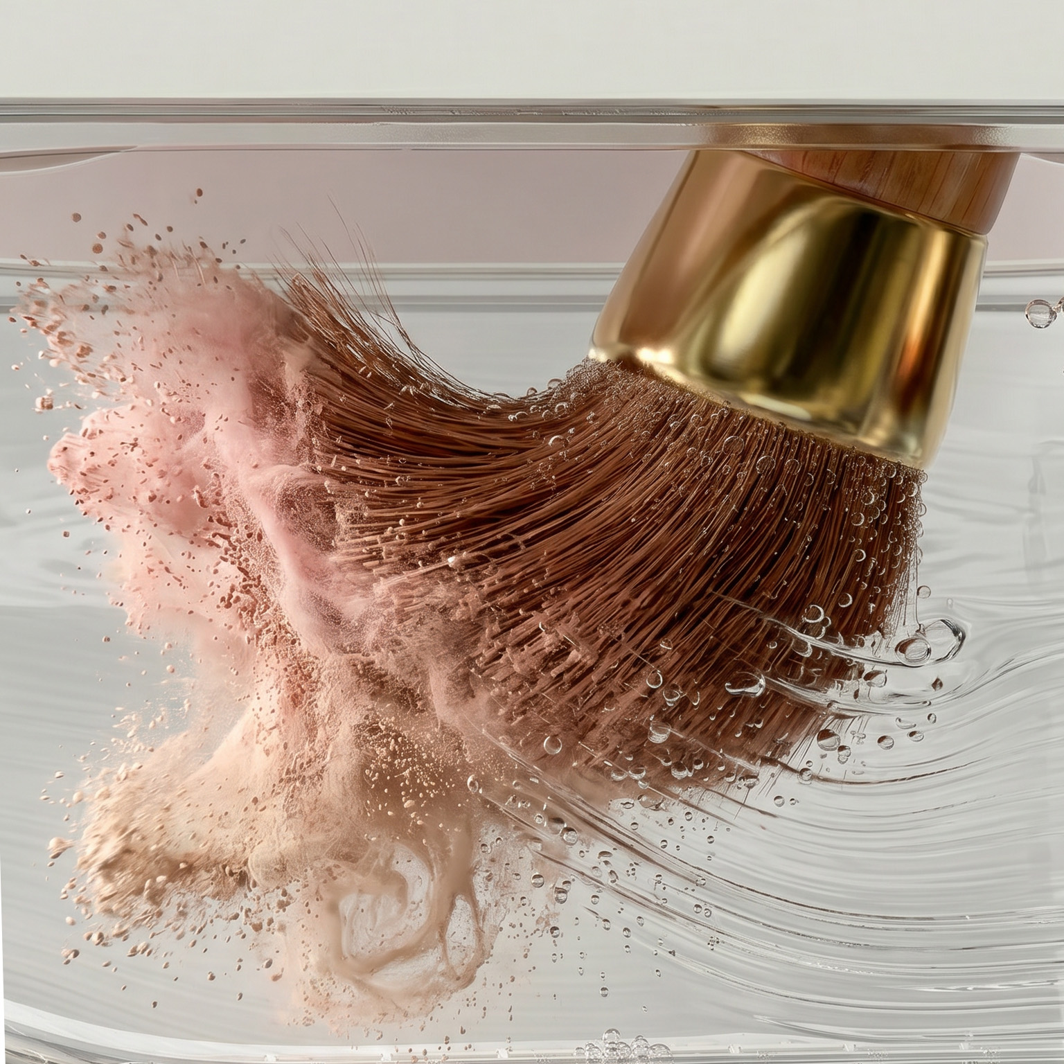 High-frequency percussive cleaning action in progress